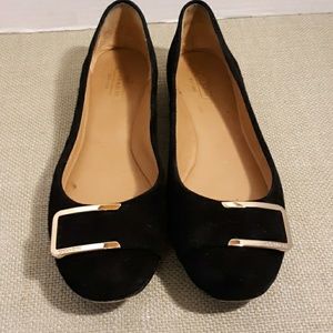Coach Black Suede Flats